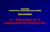 RESUMEN CONCEPTOS FUNDAMENTALES SOBRE: ERGONOMÍA 4.- Seguridad de la maquinaria de producción.