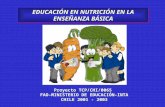 EDUCACIÓN EN NUTRICIÓN EN LA ENSEÑANZA BÁSICA Proyecto TCP/CHI/0065 FAO-MINISTERIO DE EDUCACIÓN-INTA CHILE 2001 - 2003.