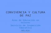 CONVIVENCIA Y CULTURA DE PAZ Área de Educación en Valores Servicio de Inspección Educativa MÁLAGA Servicio de Inspección Educativa. Málaga.1.