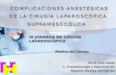 Nuria Ruiz López S. Anestesiología y Reanimación Hospital Medina del Campo III JORNADA DE CIRUGÍA LAPAROSCÓPICA Medina del Campo.