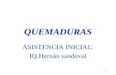1 QUEMADURAS ASISTENCIA INICIAL. IQ.Hernán sandoval.
