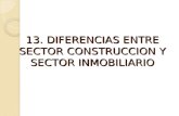 13. DIFERENCIAS ENTRE SECTOR CONSTRUCCION Y SECTOR INMOBILIARIO.