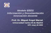 Modelo EEES Información y Documentación Innovación docente Prof. Dr. Miguel Ángel Marzal Universidad Carlos III de Madrid UFF, mayo de 2005.