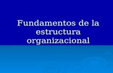 Fundamentos de la estructura organizacional. Existen 3 componentes clave en la definición de estructura de la organización: Existen 3 componentes clave.