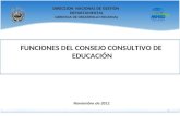 FUNCIONES DEL CONSEJO CONSULTIVO EDUCATIVO2012.ppt