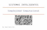 Mg. Samuel Oporto Díaz Complejidad Computacional SISTEMAS INTELIGENTES.