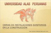 OBRAS DE INSTALACIONES SANITARIAS EN LA CONSTRUCCIÓN