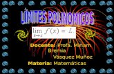 Docente: Profa. Miriam Bremia Vásquez Muñoz Materia: Matemáticas.