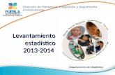 Levantamiento estadístico 2013-2014 Departamento de Estadística Dirección de Planeación, Integración y Seguimiento presupuestales.