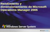 Rendimiento y dimensionamiento de Microsoft Operations Manager 2005.