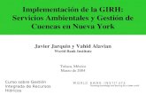 Implementación de la GIRH: Servicios Ambientales y Gestión de Cuencas en Nueva York Javier Jarquin y Vahid Alavian World Bank Institute Curso sobre Gesti.