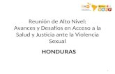 Reunión de Alto Nivel: Avances y Desafíos en Acceso a la Salud y Justicia ante la Violencia Sexual 1 HONDURAS.