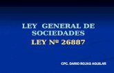 LEY GENERAL DE SOCIEDADES LEY Nº 26887 CPC. DARIO ROJAS AGUILAR.
