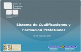 Sistema de Cualificaciones y Formación Profesional 30 de Marzo de 2012.