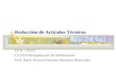 Redacción de Artículos Técnicos UCR – ECCI CI-2414 Recuperación de Información Prof. Bach. Kryscia Daviana Ramírez Benavides.
