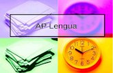 AP Lengua. Beneficios del AP Lengua Desarrollo de la lengua castellana a altos niveles Desarrollo de la lengua castellana a altos niveles.