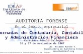 AUDITORIA FORENSE En el ámbito empresarial Instituto de Auditores Forenses IV Jornadas de Contaduría, Contabilidad y Administración Financiera Caracas-