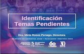 Identificación Temas Pendientes Dra. Mirta Roses Periago, Directora.