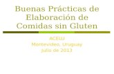 Buenas Prácticas de Elaboración de Comidas sin Gluten ACELU Montevideo, Uruguay Julio de 2013.