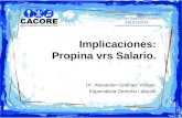 Implicaciones: Propina vrs Salario. Dr. Alexander Godínez Vargas Especialista Derecho Laboral.
