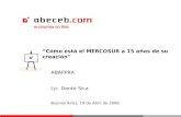 Cómo está el MERCOSUR a 15 años de su creación ABAPPRA Lic. Dante Sica Buenos Aires, 19 de Abril de 2006.