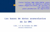 Curso-Taller OMC-BID/INTAL para países de América Latina sobre negociaciones de acceso a los mercados para productos no agrícolas Las bases de datos arancelarias.