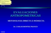 CIMADE EVALUACIONES ANTROPOMETRICAS Dr. CARLOS BENITEZ FRANCO METODOLOGIA DIRECTA E INDIRECTA Carlos Benitez Franco: