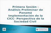 Primera Sesión - Análisis Preliminar de Panamá Implementación de la CICC- Perspectiva de la Sociedad Civil Fundación para el Desarrollo de la Libertad.