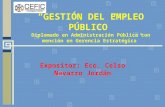 GESTIÓN DEL EMPLEO PÚBLICO Diplomado en Administración Pública con mención en Gerencia Estratégica Expositor: Eco. Celso Navarro Jordán.