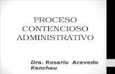 PROCESO CONTENCIOSO ADMINISTRATIVO Dra. Rosario Acevedo Kenchau.