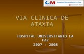 VIA CLINICA DE ATAXIA HOSPITAL UNIVERSITARIO LA PAZ 2007 - 2008.