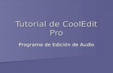 Tutorial de CoolEdit Pro Programa de Edición de Audio.