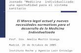 El Marco legal actual y nuevas necesidades normativas para el desarrollo de la Medicina Individualizada Prof. Dra. Amelia Martín Uranga Madrid, 26 de Octubre.