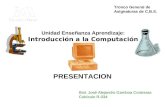 Unidad Enseñanza Aprendizaje: Introducción a la Computación PRESENTACION Biol. José Alejandro Gamboa Contreras Cubículo R-034 Tronco General de Asignaturas.