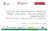 Círculo de Conocimiento Digital Redes Sociales, una estrategia empresarial Cómo utilizar Facebook para los negocios Burgos, 1 de diciembre de 2010.