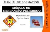 MANUAL DE FORMACIÓN MÓDULO DE MERCANCÍAS PELIGROSAS Departamento Operaciones Junio 2000.
