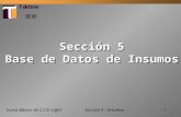 1 Curso Básico de C.I.O. Light Sección 5 Base de Datos de Insumos Sección 5 - Insumos.