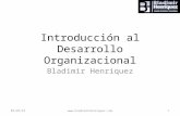 Introducción al Desarrollo Organizacional Bladimir Henriquez 12/31/2013.