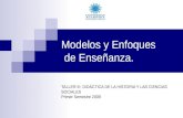 Modelos y Enfoques de Enseñanza. TALLER III: DIDÁCTICA DE LA HISTORIA Y LAS CIENCIAS SOCIALES Primer Semestre 2009.