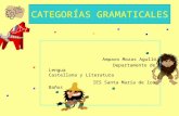 CATEGORÍAS GRAMATICALES Amparo Mozas Agulló Departamento de Lengua Castellana y Literatura IES Santa María de los Baños.