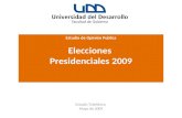 Estudio de Opinión Publica Elecciones Presidenciales 2009 Las Bellotas 199 of. 71 – Providencia, Santiago – Chile Fono (56-2) 3724790 info@cis-chile.cl.