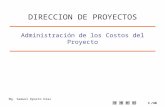 1/46 Administración de los Costos del Proyecto Mg. Samuel Oporto Díaz DIRECCION DE PROYECTOS.