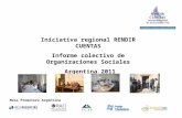 Mesa Promotora Argentina Iniciativa regional RENDIR CUENTAS Informe colectivo de Organizaciones Sociales Argentina 2011.