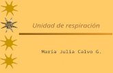 Unidad de respiración María Julia Calvo G.. El ser humano puede someterse a situaciones diversas que dificulten su adaptación o que mermen sus facultades,
