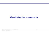 Recinto Universitario Augusto C. Sandino 0 Sistemas Operativos Gestión de memoria.