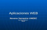 Aplicaciones WEB Noveno Semestre UNIDEC Ing. Diego Palacios C. UNIDEC.