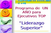 Escuela de Liderazgo Sal & Luz Programa de UN AÑO para Ejecutivos TOP Liderazgo Superior Programa de UN AÑO para Ejecutivos TOP Liderazgo Superior.