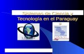 Sistemas de Ciencia y Tecnología en el Paraguay Coordinador: Ing. Andrés Benítez do Rego Barros.