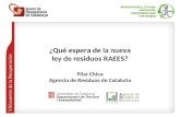 ¿Qué espera de la nueva ley de residuos RAEES? Pilar Chiva Agencia de Residuos de Cataluña.