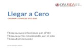 Llegar a Cero ONUSIDA ESTRATEGIA 2011-2015 ØCero nuevas infecciones por el VIH ØCero muertes relacionadas con el sida ØCero discriminación CAJP-OEA/ Washington,